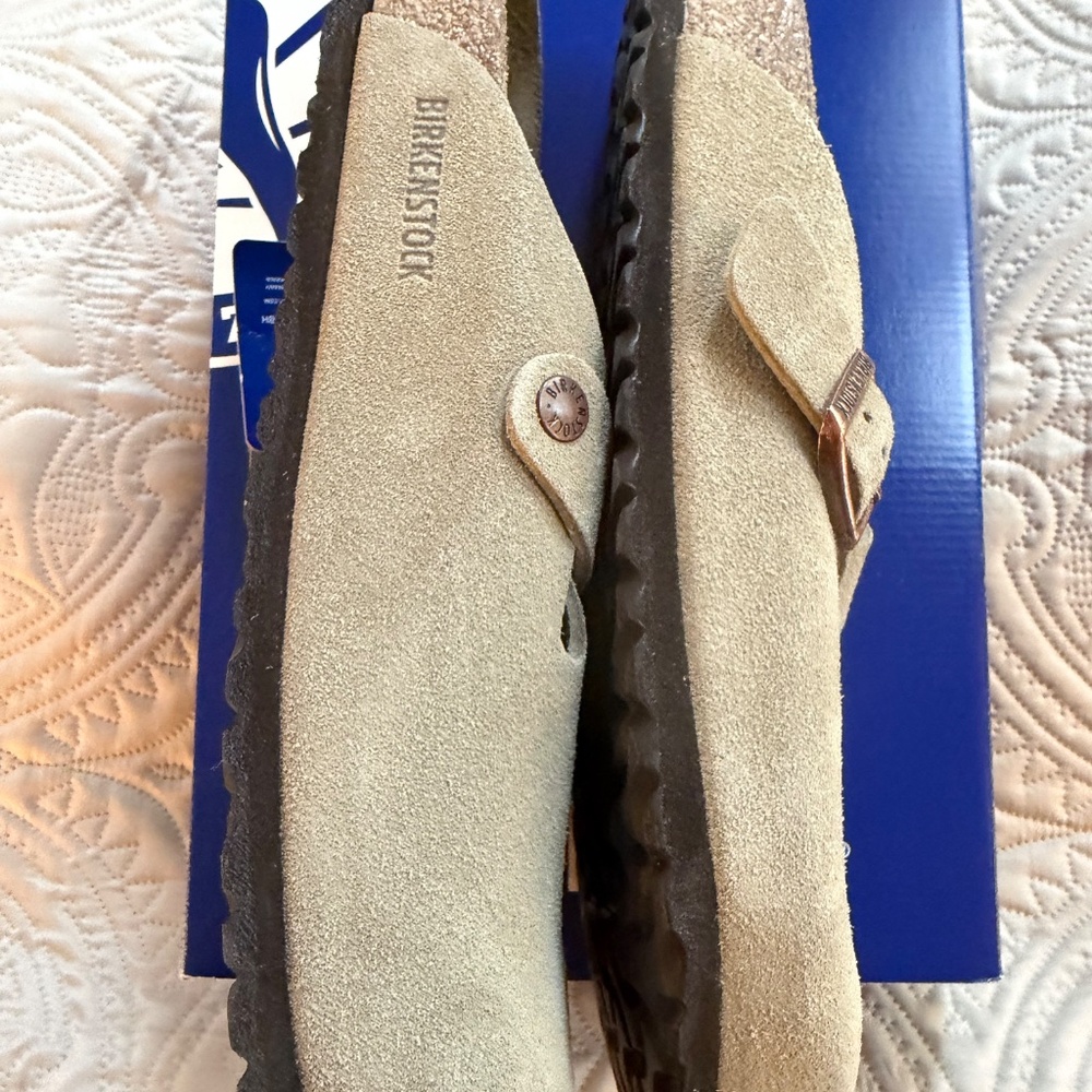 Authentic Birkenstock Boston Taupe Size 42 Regular Fit NIB - Picture 5 of 9